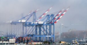 Port of Long Beach fog